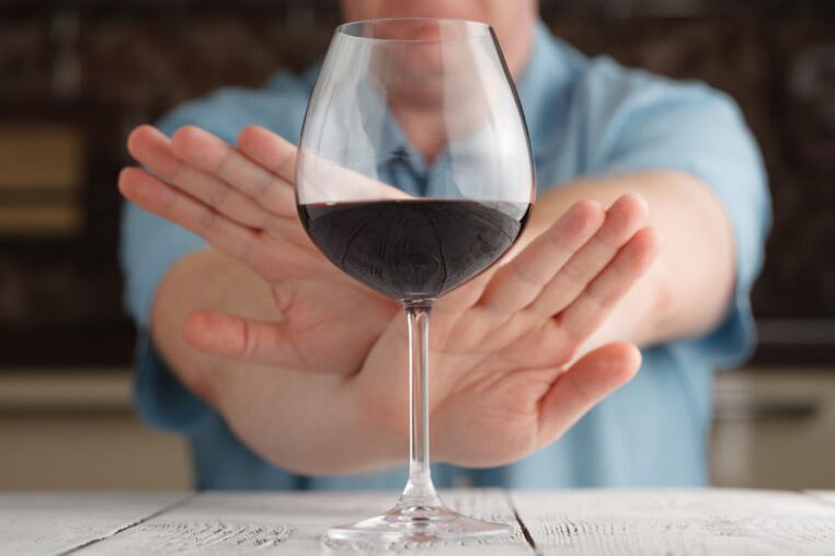 Refuse a glass of wine