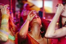 The girl drank alcohol how they left